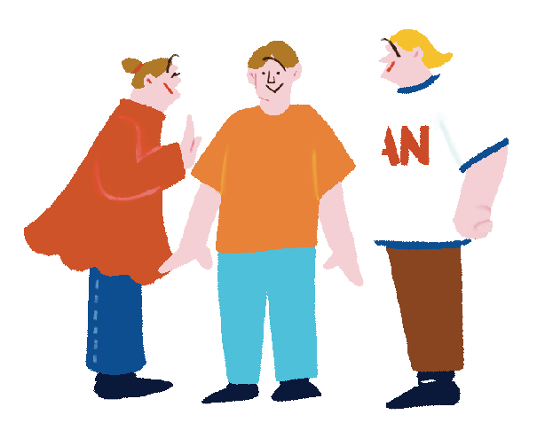会話している人々のイラスト